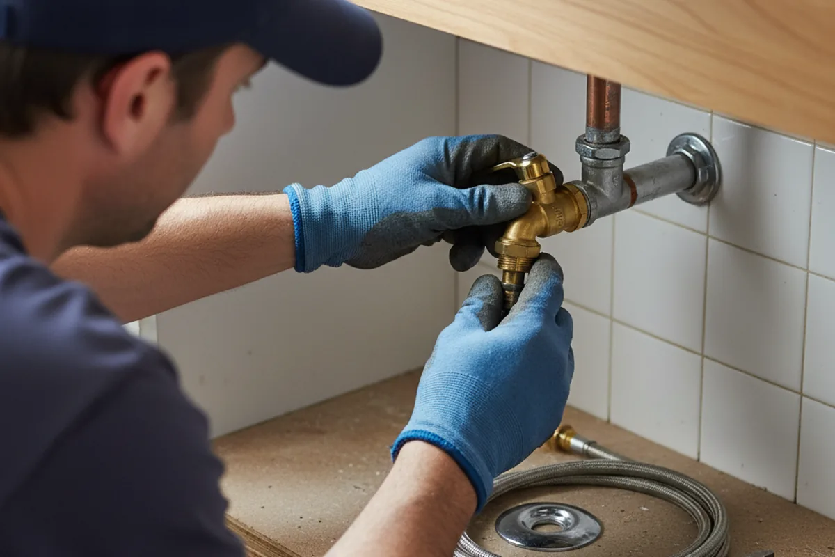 Shutoff valve and fitting work during Burst Pipe Repair in Gresham